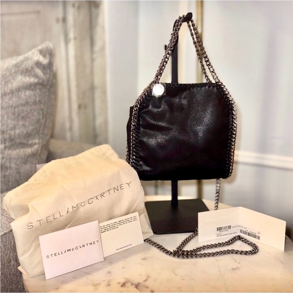 Stella McCartney Black Falabella Mini Tote Bag (NWT) - Picture 1 of 13